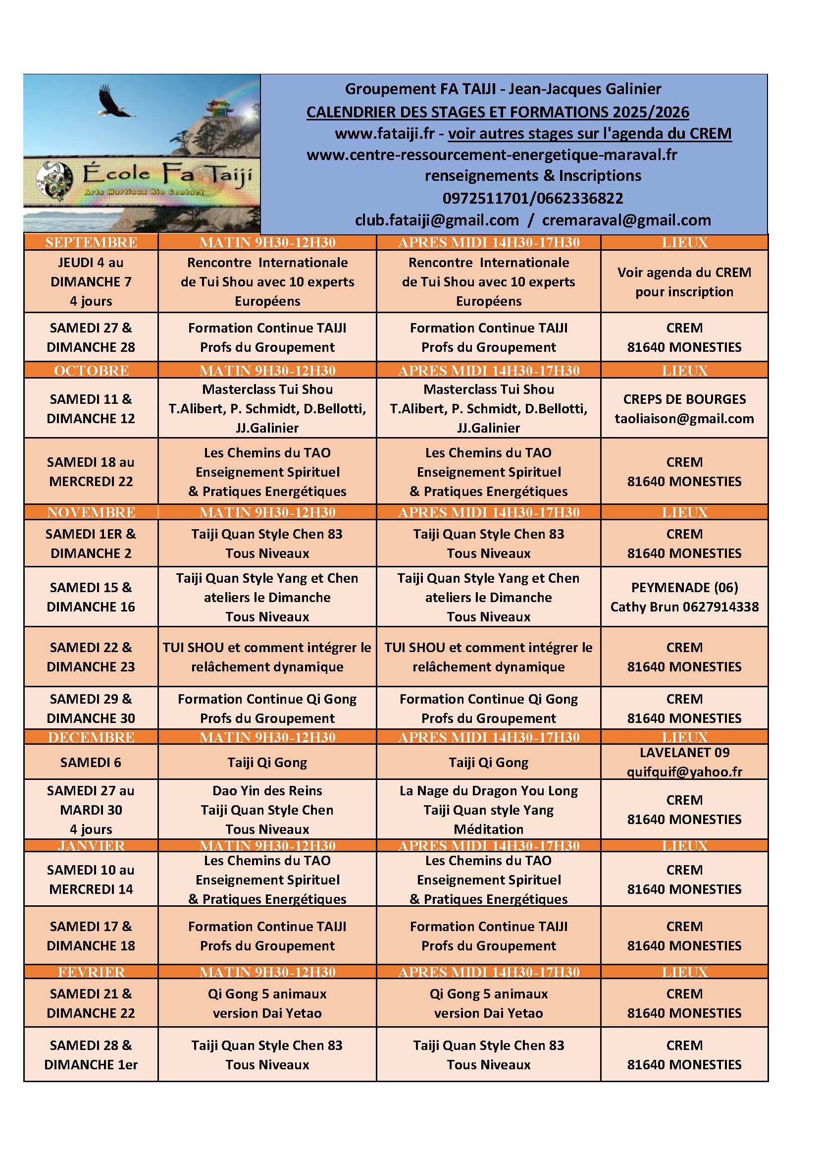 Calendrier 2025 2026 Page 1