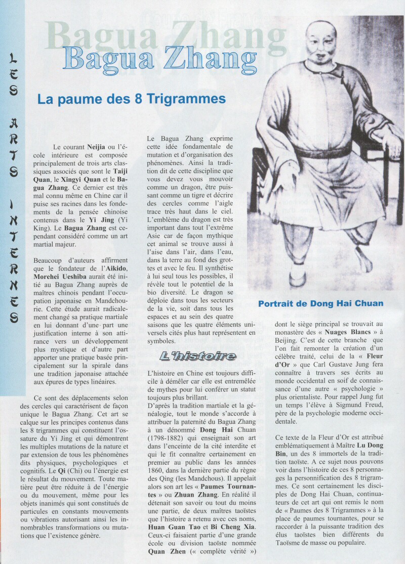 Kung Fu magazine : Bagua Zhang, La paume des 8 trigrammes page 1