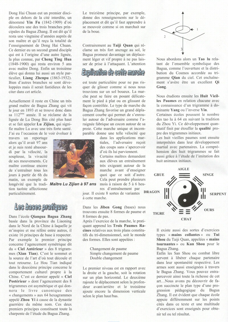 Kung Fu magazine : Bagua Zhang, La paume des 8 trigrammes page 2